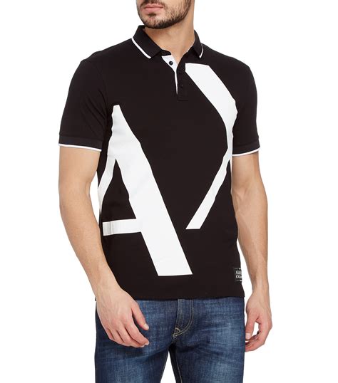 armani exchange playeras negras hombre